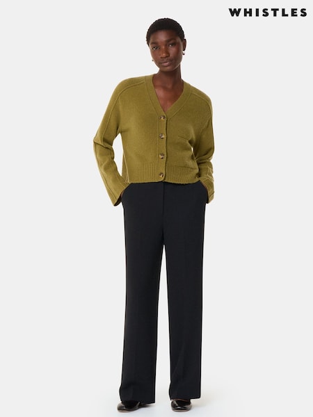 Whistles Ultimate Crepe Black Trousers (AB4416) | £109
