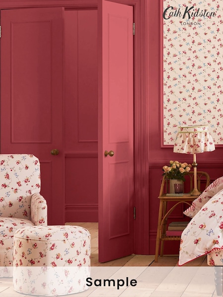 Cath Kidston Red Peel & Stick Sample - Roses & Bows (AB4458) | £1