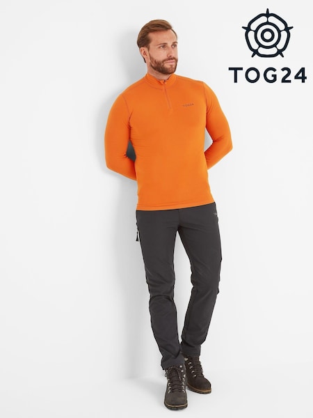 Tog 24 Orange Snowdon Thermal Quarter Zip Saga T-Shirt (AB4517) | £32