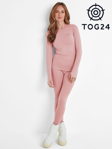 Tog 24 Baby Pink Snowdon Thermal Base Layer Crew Neck Top (AB4547) | £32