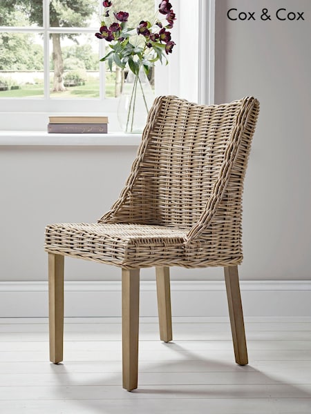 Cox & Cox Natural Round Rattan Dining Chair (AB4573) | £375