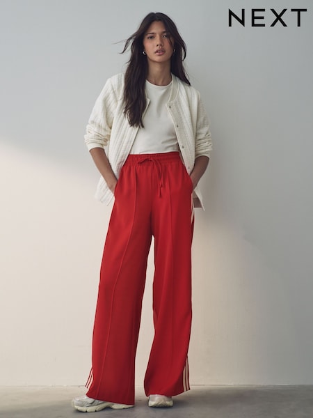 Red Side Stripe Track Trousers (AB4895) | £42