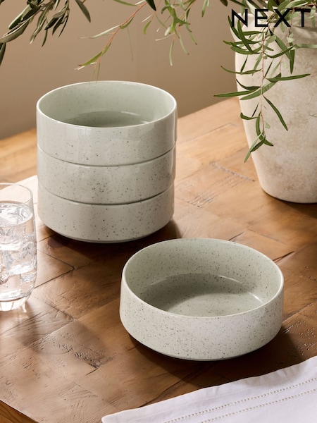 Set of 4 Natural Cream Hayden Cereal Bowls (AB4971) | £24