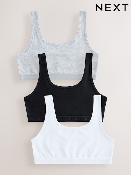 Monochrome Scoop Crop Top (5-16yrs) (AB5793) | £8 - £11