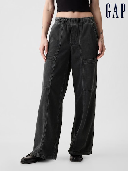 Gap Black High Waisted Utility Easy Jeans (AB5795) | £38