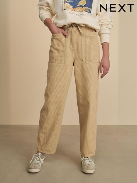 Neutral 100% Cotton Patch Pocket Barrel Leg Trousers (AB5894) | £38