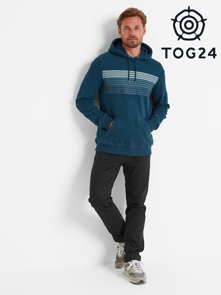 Tog 24 Blue Mens Duxford Overhead Hoodie (AB6118) | £42