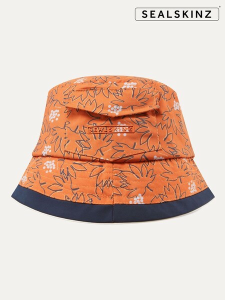 Sealskinz Orange Reversible Seething Waterproof Lightweight Bucket Hat (AB6160) | £37