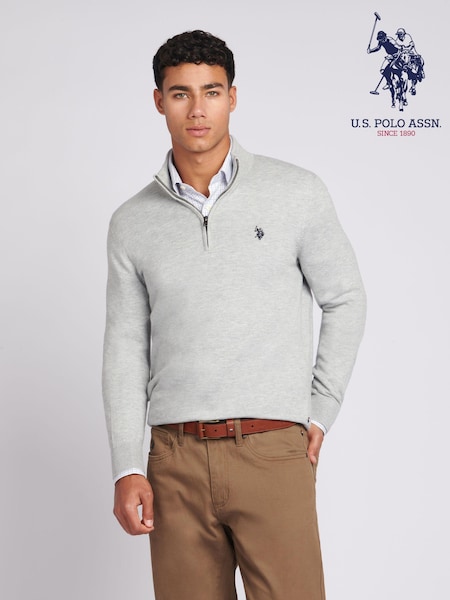 U.S. Polo Assn. Grey Mens Peached Oxford Shirt (AB6314) | £70
