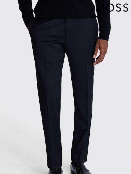 MOSS Black Slim Fit Dress Trousers (AB6369) | £130