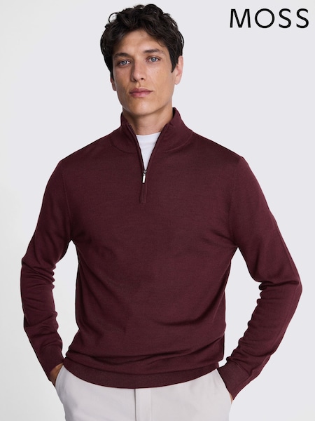 Merino Blend Quarter Zip Jumper (AB6370) | £60