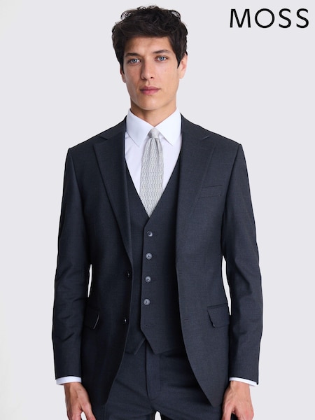 MOSS Grey Tailored Fit Stretch Jacket (AB6378) | £119