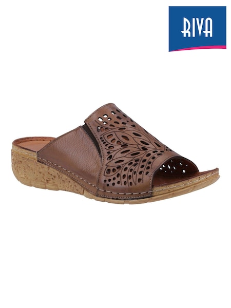 Riva Cardigan Brown Sandals (AB6425) | £65
