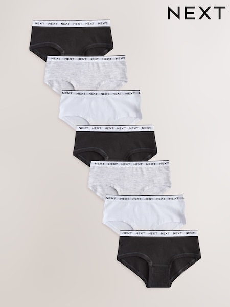 Black/White Hipsters 7 Pack (2-16yrs) (AB6429) | £11.50 - £15.50