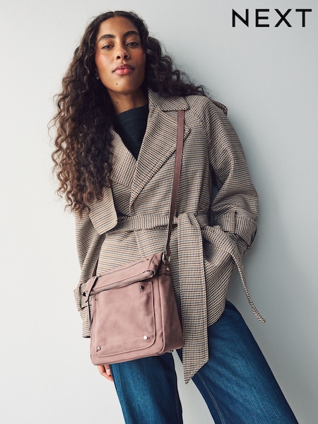 Pink Washed Messenger Bag (AB6566) | £24