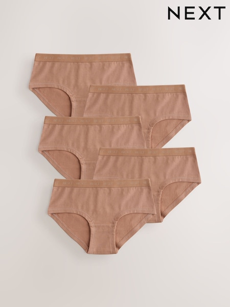 Nude Hipster Briefs 5 Pack (5-16yrs) (AB6635) | £8.75 - £12.75