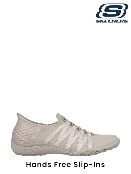 Skechers Brown Breathe Easy Roll Slip In With Me Wide Fit Trainers (AB6716) | £74