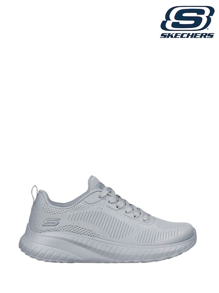 Skechers Grey Womens Bobs Squad Chaos Face Off Trainers (AB6721) | £59