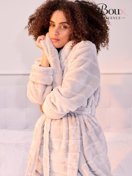 Boux Avenue Stripe Cut Cosy Long Dressing Gown (AB6956) | £65