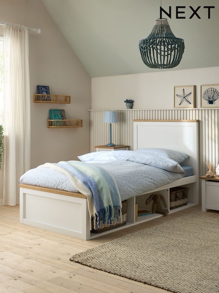 White Malvern Chalk Platform Storage Bed Frame (AB7058) | £750 - £850