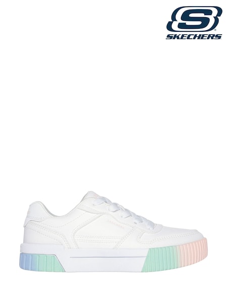 Skechers White Jade Ivory Satin Shoes (AB7327) | £49