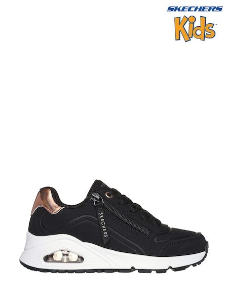 Skechers Black Girls Uno Lite Easy Zip Trainers (AB7333) | £59