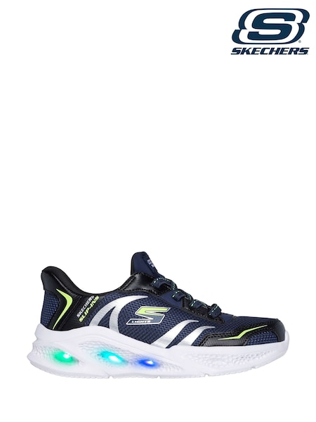 Skechers Blue Slip-Ins Meteor Lights Brisk Beams Trainers (AB7343) | £49