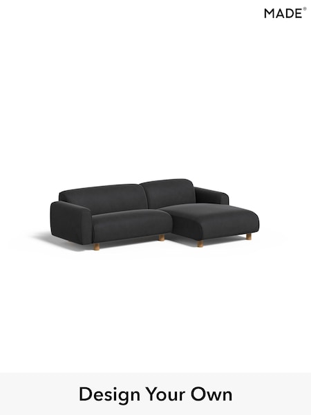 Matt Velvet Easy Clean/Charcoal Grey Diego By Made (AB7689) | £1,499