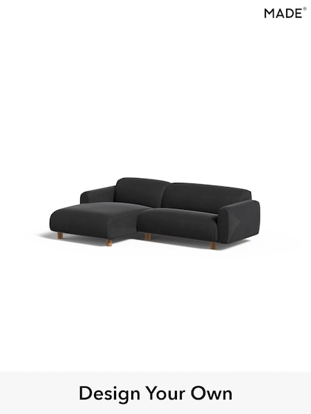 Matt Velvet Easy Clean/Charcoal Grey Diego By Made (AB7689) | £1,499