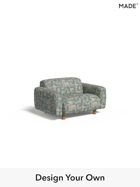 Caro Abstract Weave/Aqua Blue Diego By Made (AB7695) | £850