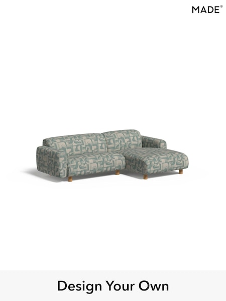 Caro Abstract Weave/Aqua Blue Diego By Made (AB7695) | £1,699