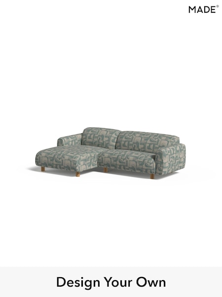 Caro Abstract Weave/Aqua Blue Diego By Made (AB7695) | £1,699
