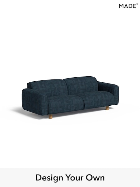 Caro Abstract Weave/Ink Blue Diego By Made (AB7710) | £1,125