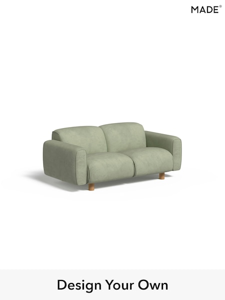 Matt Velvet Easy Clean/Willow Green Diego By Made (AB7719) | £875