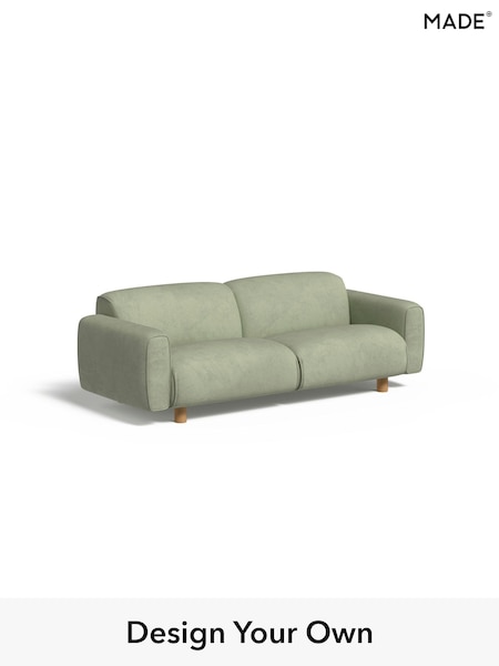 Matt Velvet Easy Clean/Willow Green Diego By Made (AB7719) | £975