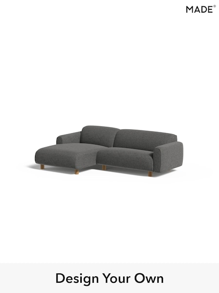 Textured Weave Easy Clean/Stone Grey Diego By Made (AB7724) | £1,499