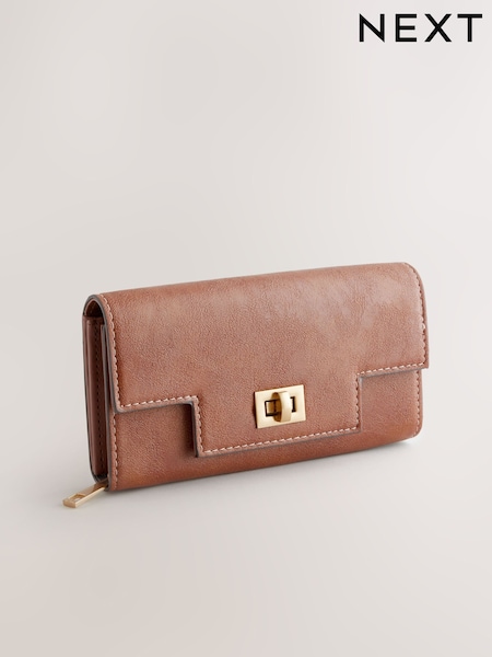 Tan Brown Buckle Flap Purse (AB7771) | £18