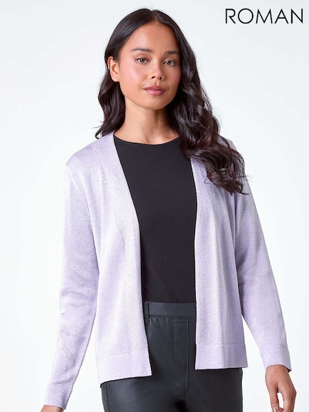 Roman Purple Sparkle Knit Cardigan (AB7886) | £32
