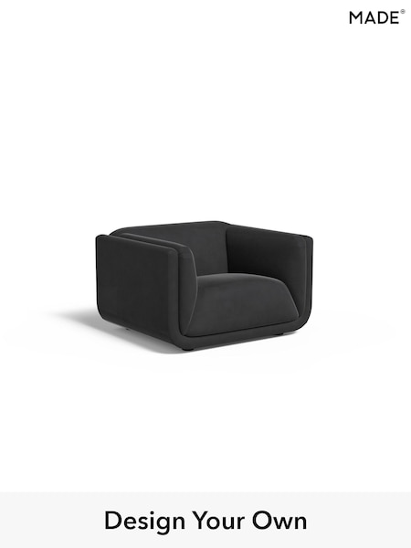 Matt Velvet Easy Clean/Charcoal Grey Jadis By Made (AB7948) | £950