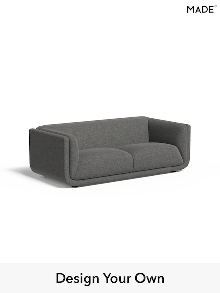 Textured Weave Easy Clean/Stone Grey Jadis By Made (AB7990) | £1,299