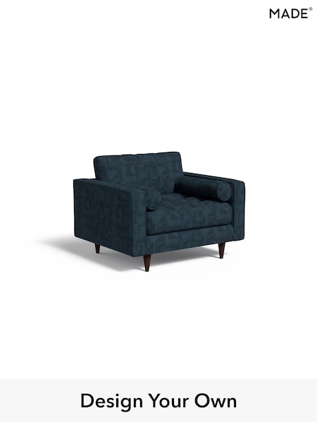 Caro Abstract Weave/Ink Blue Scott By Made (AB8103) | £950