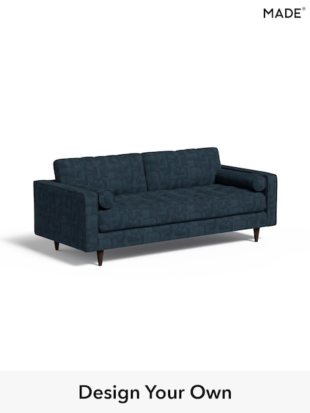 Caro Abstract Weave/Ink Blue Scott By Made (AB8103) | £1,250