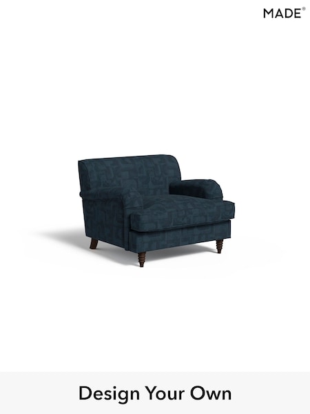 Caro Abstract Weave/Ink Blue Orson By Made (AB8110) | £875