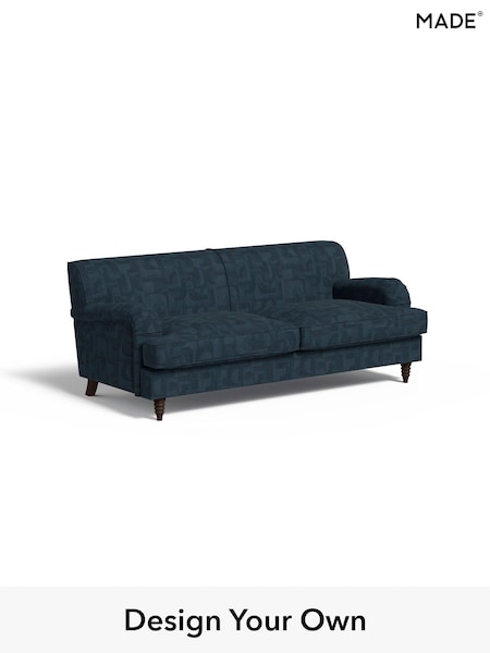 Caro Abstract Weave/Ink Blue Orson By Made (AB8110) | £1,250