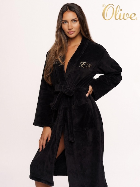 Le Olive Personalised Fleece Robe (AB8457) | £59