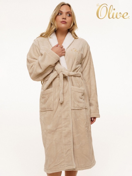 Le Olive Personalised Fleece Robe (AB8459) | £59