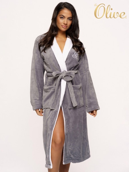 Le Olive Personalised Fleece Robe (AB8460) | £59