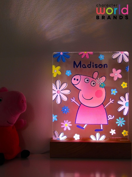Personalised Peppa Pig LED Light by Character World (AB8535) | £30