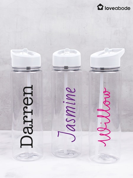 Loveabode Clear Personalised Water Bottle (AB8560) | £15