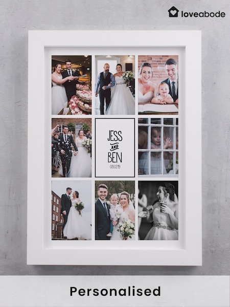 Personalised Multi Photo Wall Art Picture Frame by Loveabode (AB8576) | £30